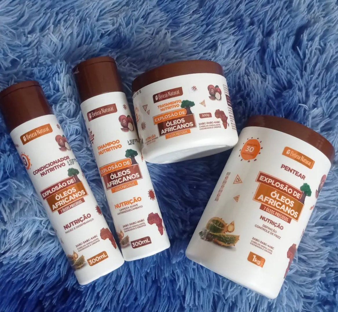 Kit Explosão De Óleos Africanos Beleza Natural -