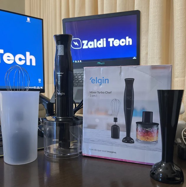 🤓Mixer Turbo Chef 3 Em 1 200w Triturador E Fuet Elgin