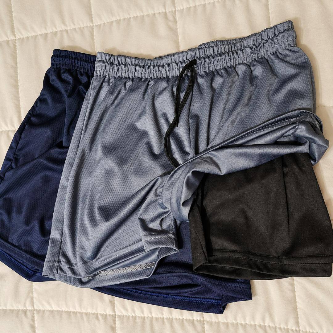Kit 4 Shorts 2 Em 1 Dryfit Masculino