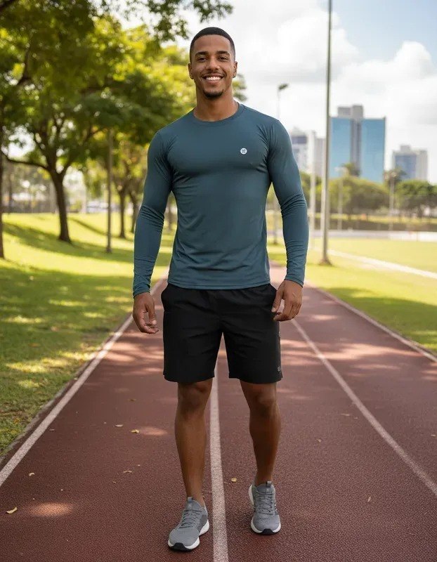 Camiseta Masculina Térmica Proteção Uv Solar