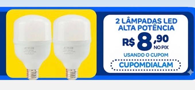 2 unidades Lâmpada Led Alta Potência Foxlux 20W 6500K Branco Frio Iluminação Residencial C...