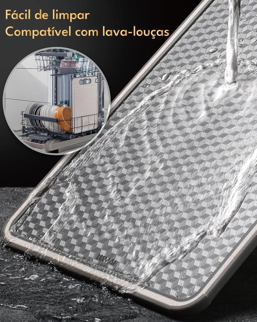 LUMAI Tabua de Cortar Monaco de Aço Inoxidável 304 Legitimo, Espessura 0.5mm, Utensilio de Cozinha Premium