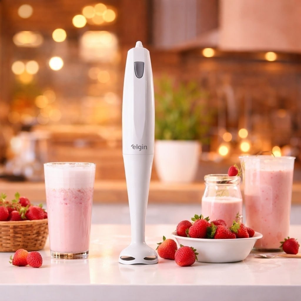 Mixer de Mão 200W Elgin Compacto e Leve, ergonômico e fácil de limpar Branco 220v
