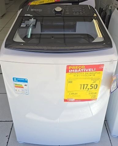 Lavadora Electrolux Efficient Jet&Clean 18kg Cesto Inox 11 Programas de Lavagem Branca - 220v