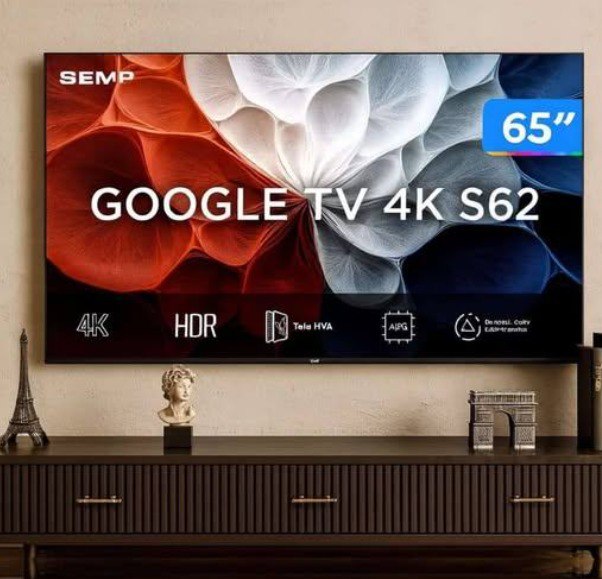 Smart TV 65" SEMP 4K UHD LED HVA Google TV 65S62 2025