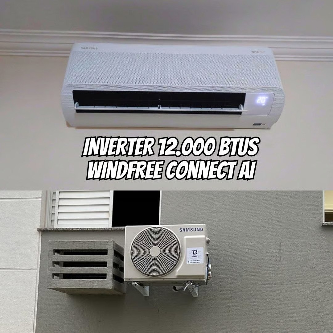 Ar-condicionado Split Samsung Inverter Windfree Ai 12.000 Btus Frio Sem Vento Ar12dyfaawknaz Branco 220v