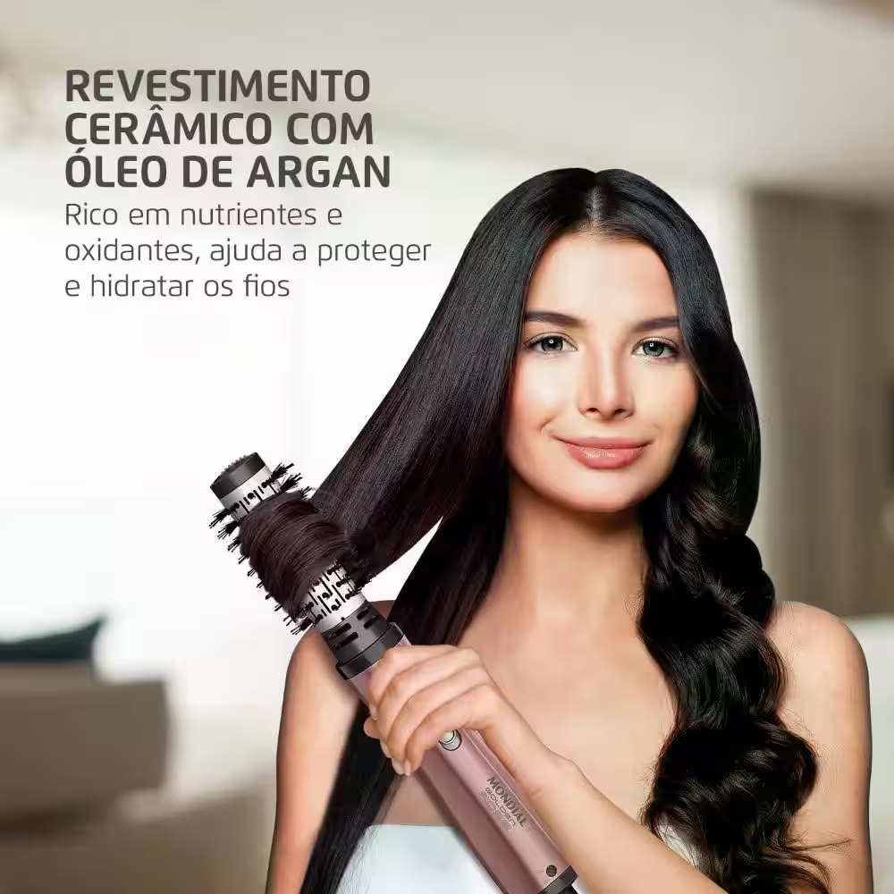 Escova Rotativa Mondial Golden Rose 1300W Bivolt ERB-12-GR