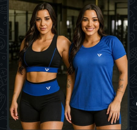 Kit Conjunto Fitness Feminino + Camiseta Roupa Academia