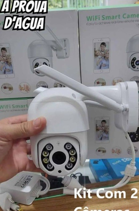 Kit 2 Câmeras Segurança Ip Wifi Externa Icsee Infravermelho Prova Dágua - Hw Branco