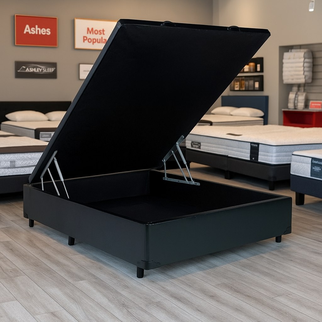 Base Cama Box Casal V-Joy Bravus com Baú 38x138x188cm