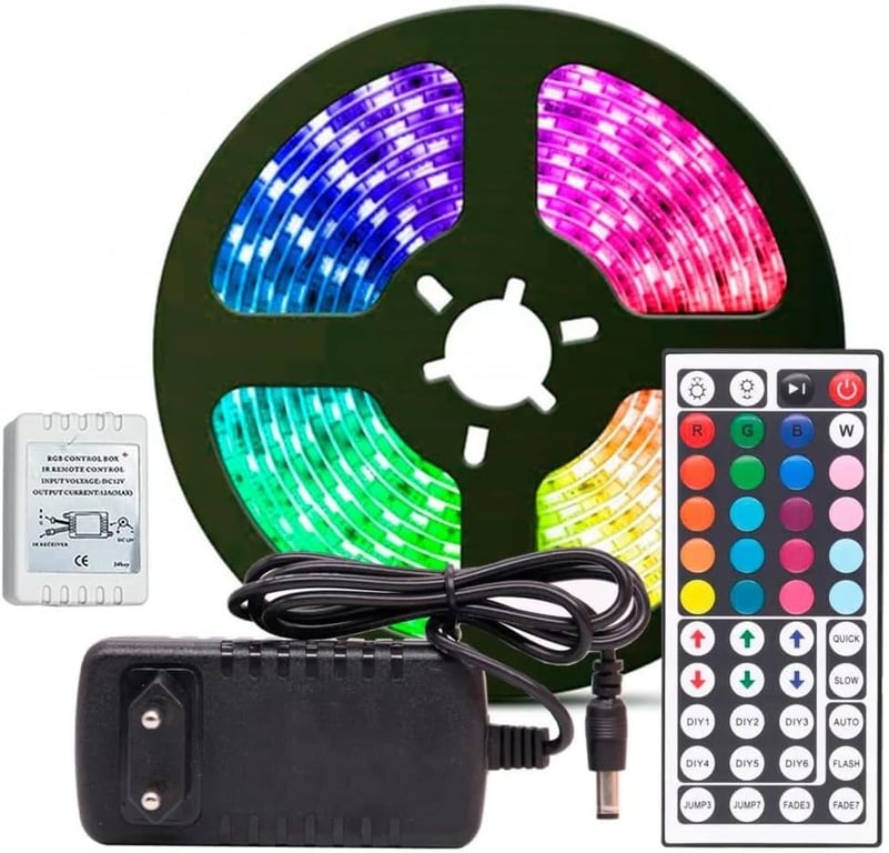 Fita de LED RGB: Transforme Qualquer Ambiente com Cores e Luz Sem...