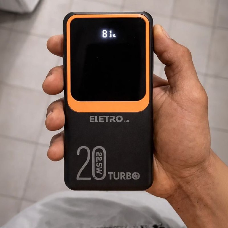 Power Bank 20.000mah Carregador Portátil Maxnova Carga Rápida Premium Com Display Compatív...