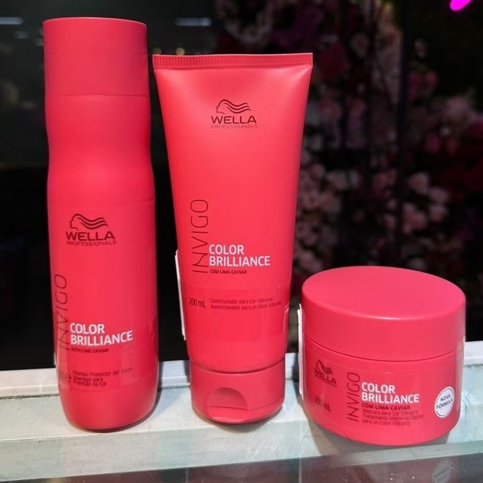 🤓Kit Wella Brilliance Sh 250ml + Cond 200ml + Másc 150ml