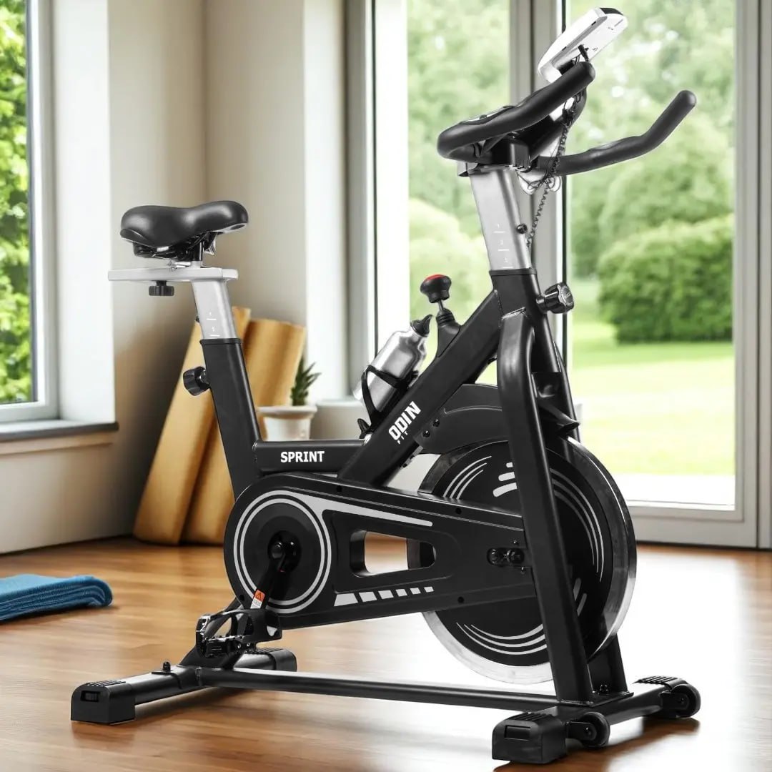 Bicicleta Ergométrica Spinning Mecanica Roda Inércia 13kg Sprint Odin Fit Preto