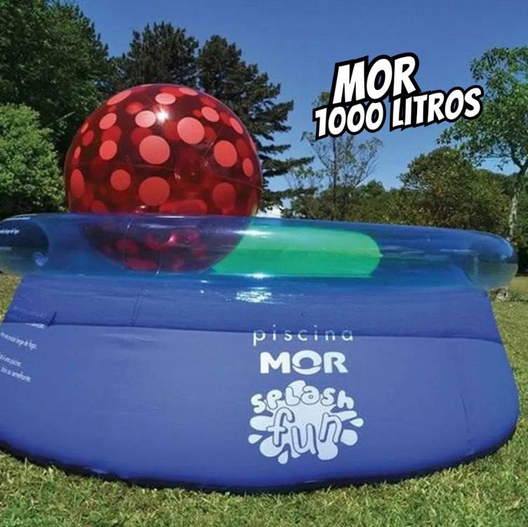 Piscina Redonda Inflável Splash Fun 1000 Litros Mor Azul