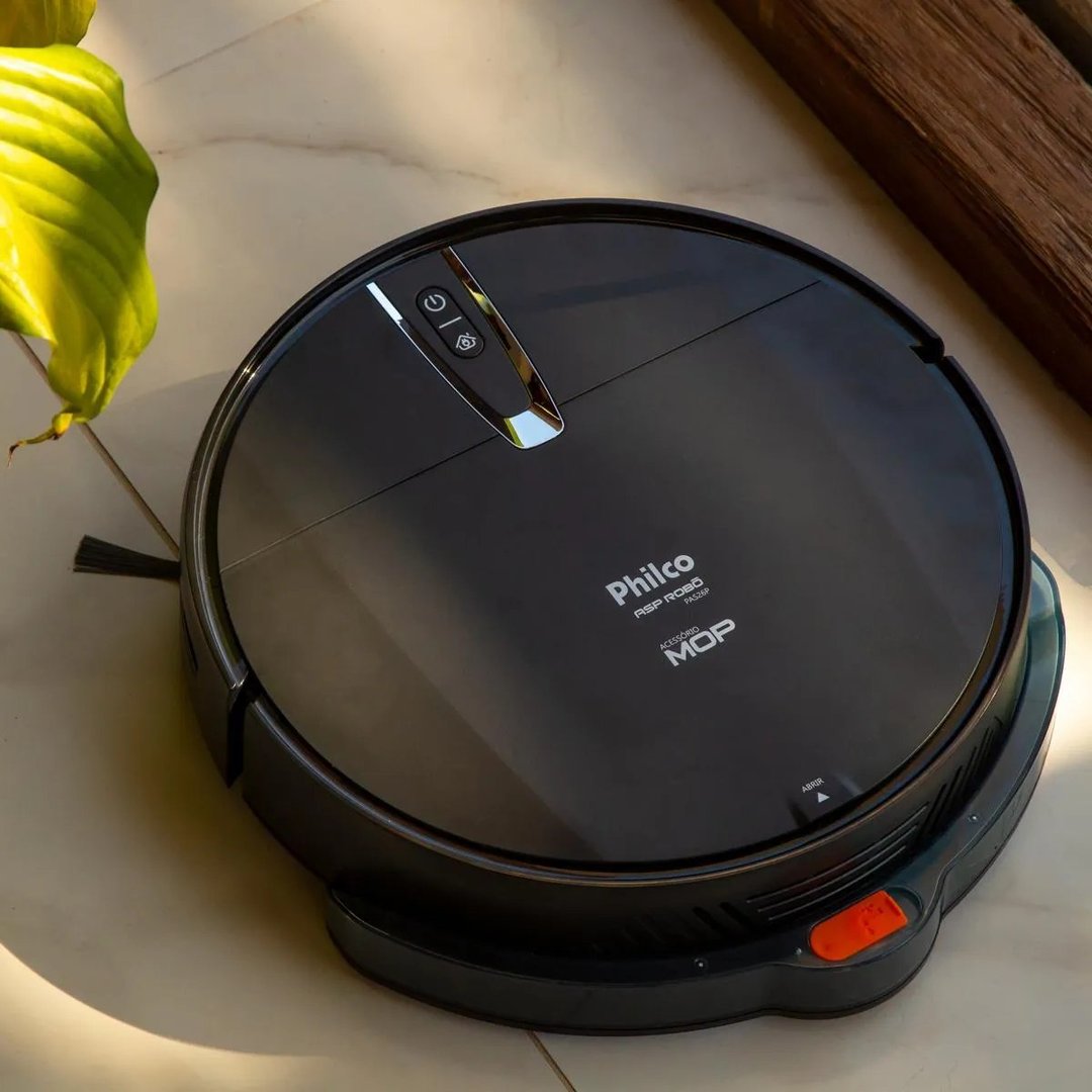 Aspirador Robô Philco 3 em 1 Com MOP PAS23 Preto Bivolt