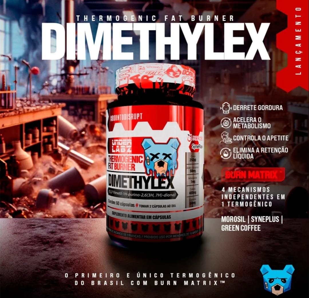 Dimethylex 60 Cápsulas Under Labz - Termogênico Sem Sabor