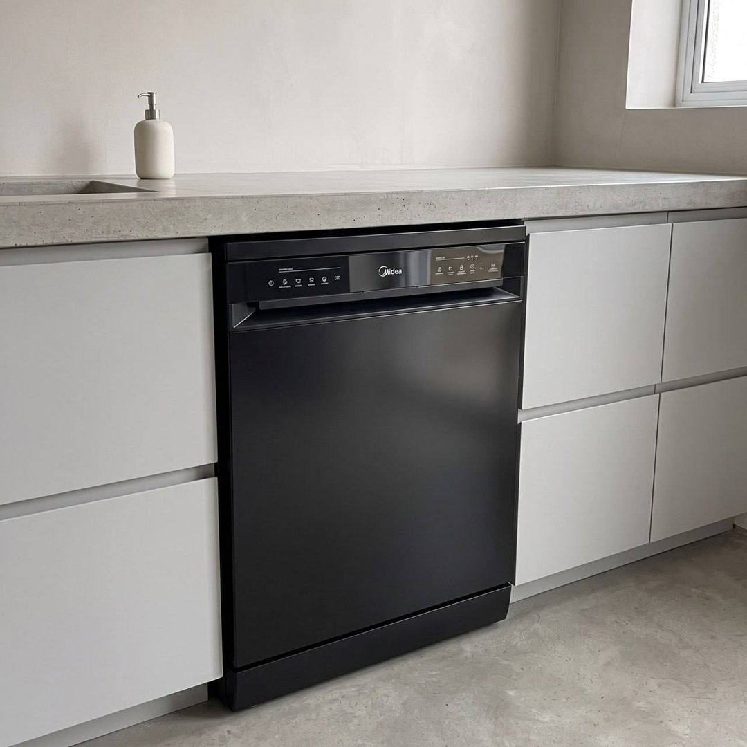 Lava Louças 8 Serviços Preta Touch Plus Midea Preto