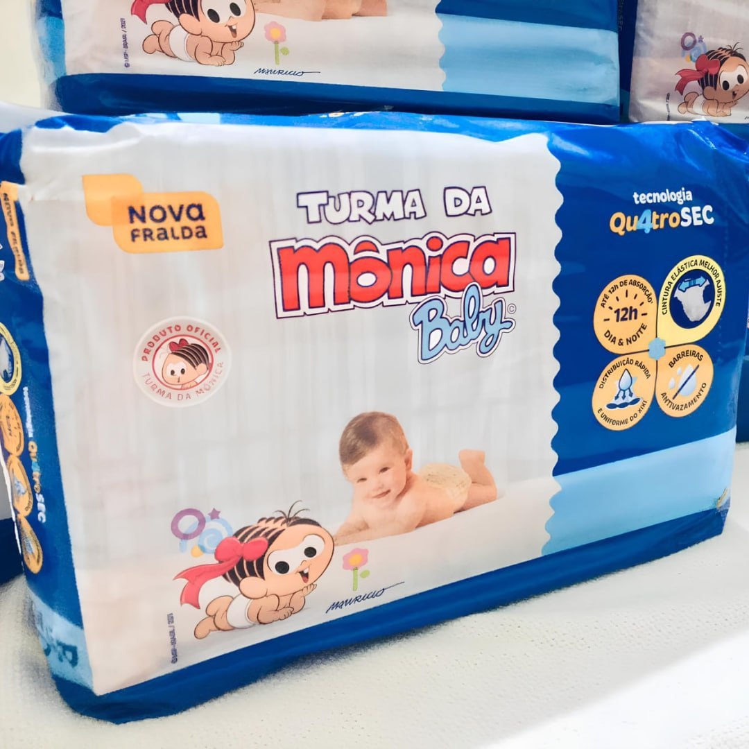 Fralda Turma da Mônica Baby Mega G 44 Unidades