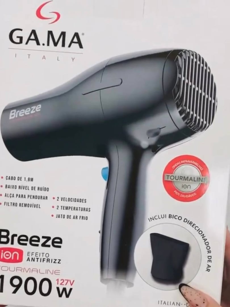 Secador Breeze Tourmaline Ion Gama Italy