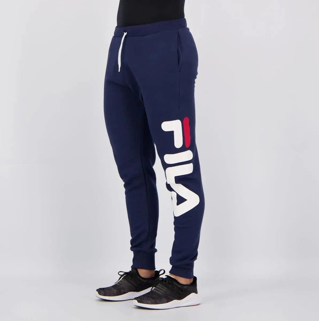 Calça Moletom Fila Basic Letter Azul Marinho - Tam. P/M/G