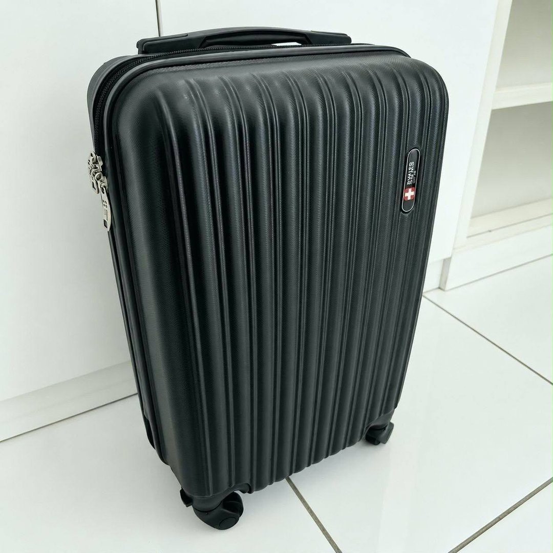 Mala de bordo 10kg ABS Rodas 360° Removíveis Londres Swiss Move Preto