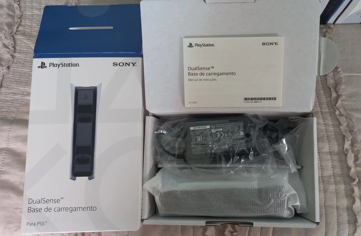 Base De Carregamento Controle Dualsense Ps5 Sony Cfi-zds1r Branco 5v