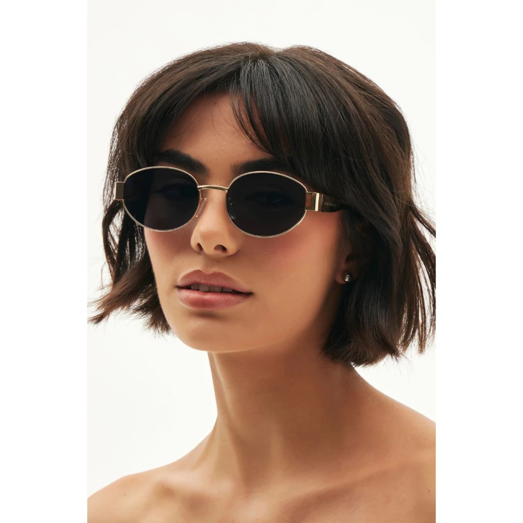 Óculos De Sol Uv400 Oval Feminino Saint Germain Capri Preto