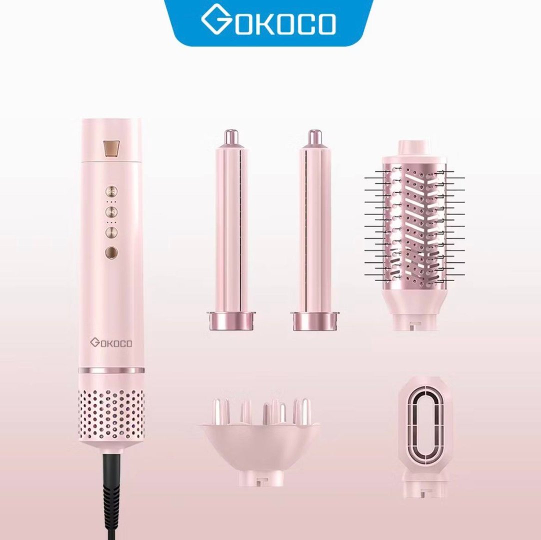 GOKOCO Escova Secadora 5 Em 1 GD031 Conjunto De Secador De Cabelo Multifuncional De Alta V...