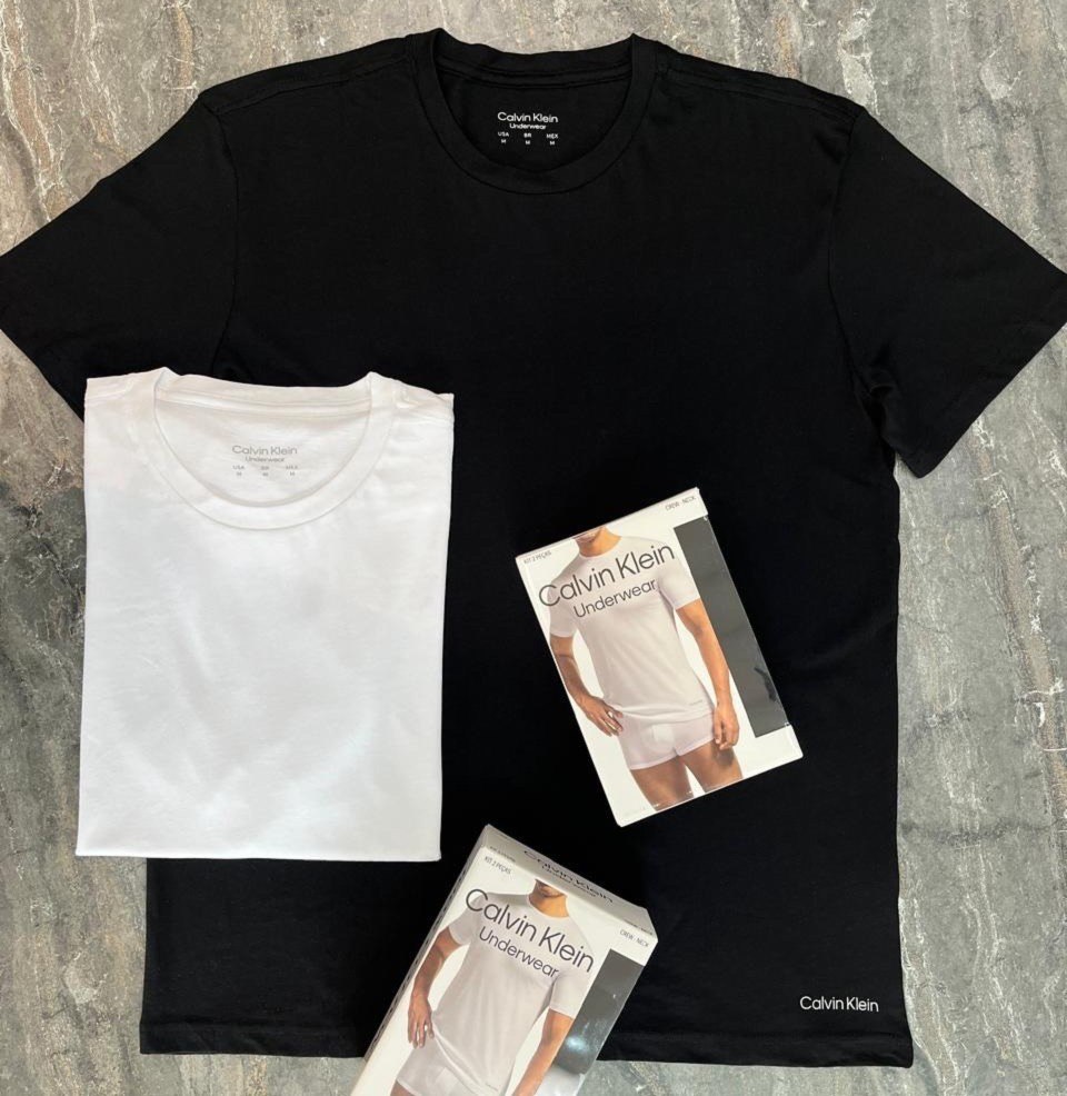 Kit Com 2 Camisetas Masculina Crew-neck Calvin Klein