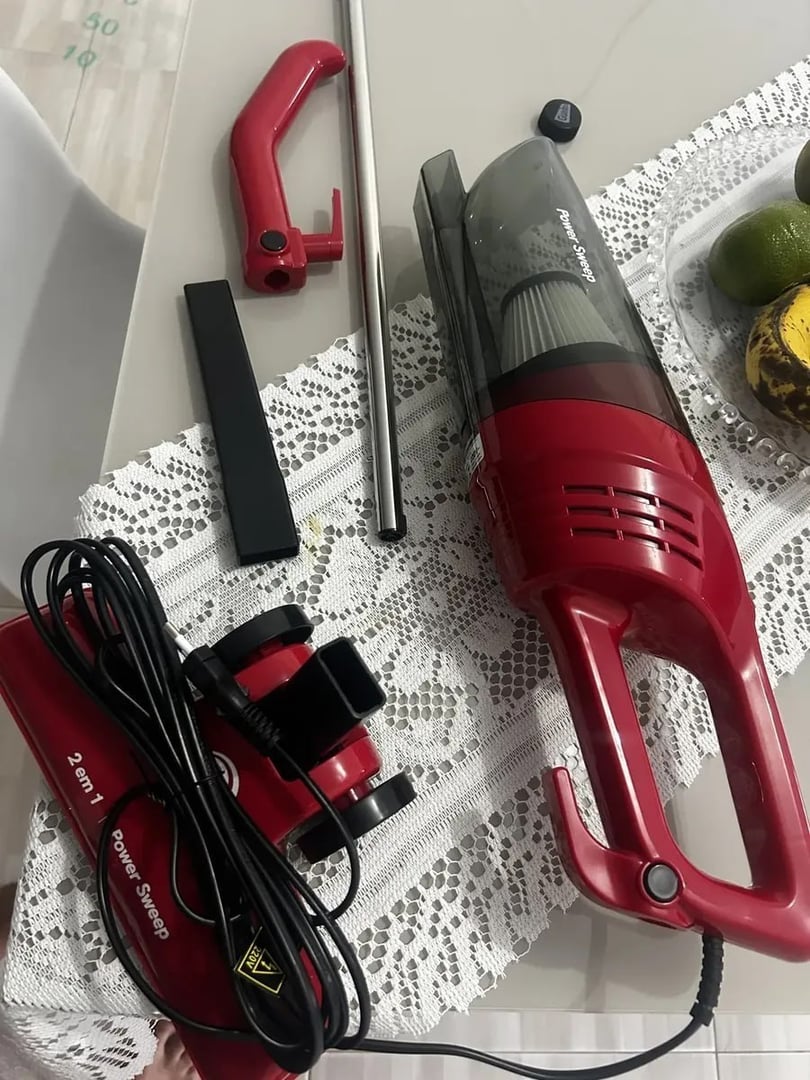 Aspirador De Pó Elétrico Gradiente Vertical 2 Em 1 1200w Cor Preto 127v