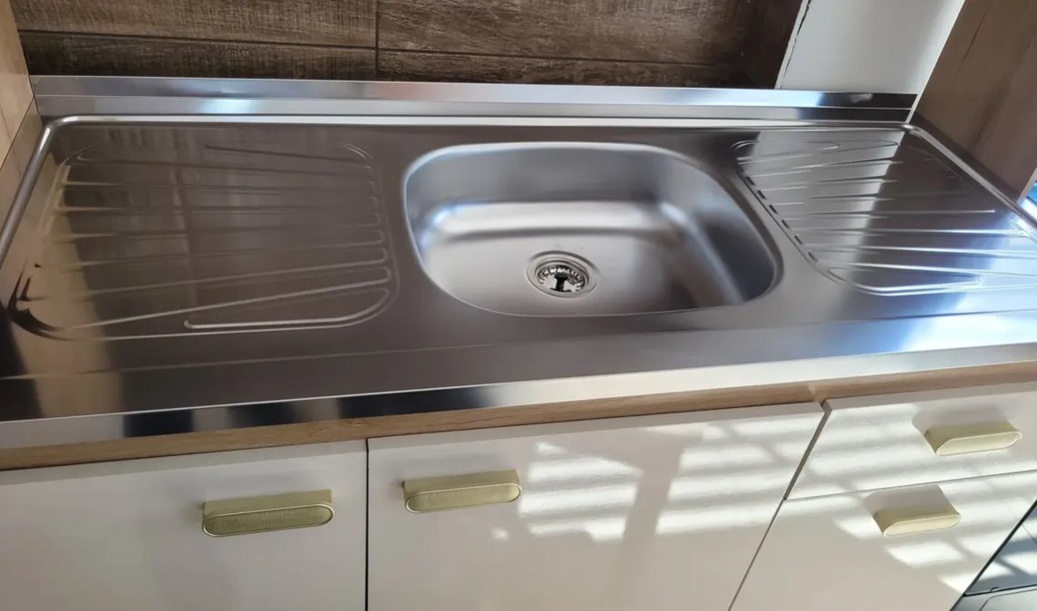 Pia Tramontina 120x52cm New Raggi 40 Em Aço Inox