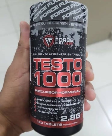 Testo 1000 100% Feno Grego 450mg, Boro, Vit B6, B12 Capsulas Premium Puro 120 Tabs - Force...