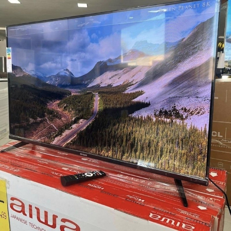 Smart TV AIWA 43” Android Full HD Borda Ultrafina HDR10 Dolby Áudio AWS-TV-43-BL-02-A