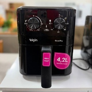 Fritadeira Elétrica Air Fryer Quad Fry Elgin 4,2 L, 1400w Preto 127v