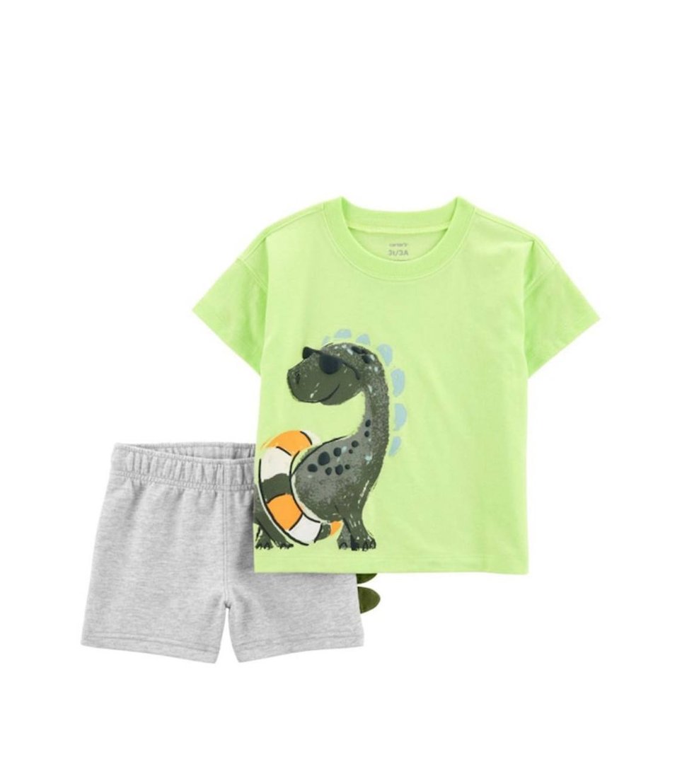 Conjunto curto infantil 2 peças dino interativo mescla multicor | Carter's