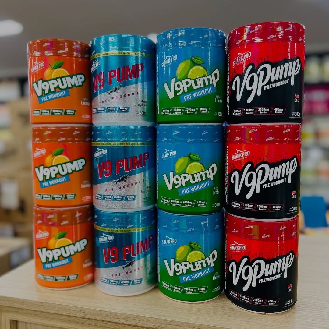Pré-treino V9 Pump 300g Shark Pro