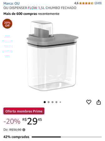 OU DISPENSER FLOW 1,5L CHUMBO FECHADO