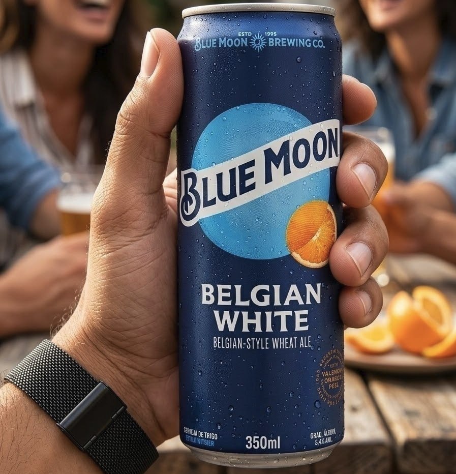 Blue Moon Cerveja Belgian White Ale Lata 350ML 12 Unidades