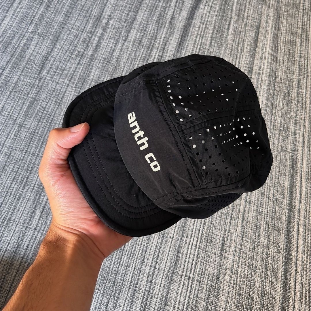 Boné Anth Co Aba Maleável Corrida Treino Impermeável Fresh Preto Un
