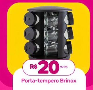 Porta-tempero de Vidro 10 Peças Brinox - Lock & Stock