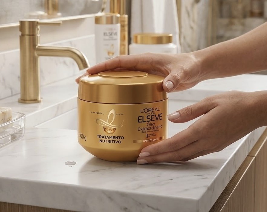 L'Oréal Paris Elseve Óleo Extraordinário Creme de Tratamento para Nutrição Intensa de Cabelos Secos, com Micro-Óleos de Flores Preciosas para Maciez e Brilho 300g