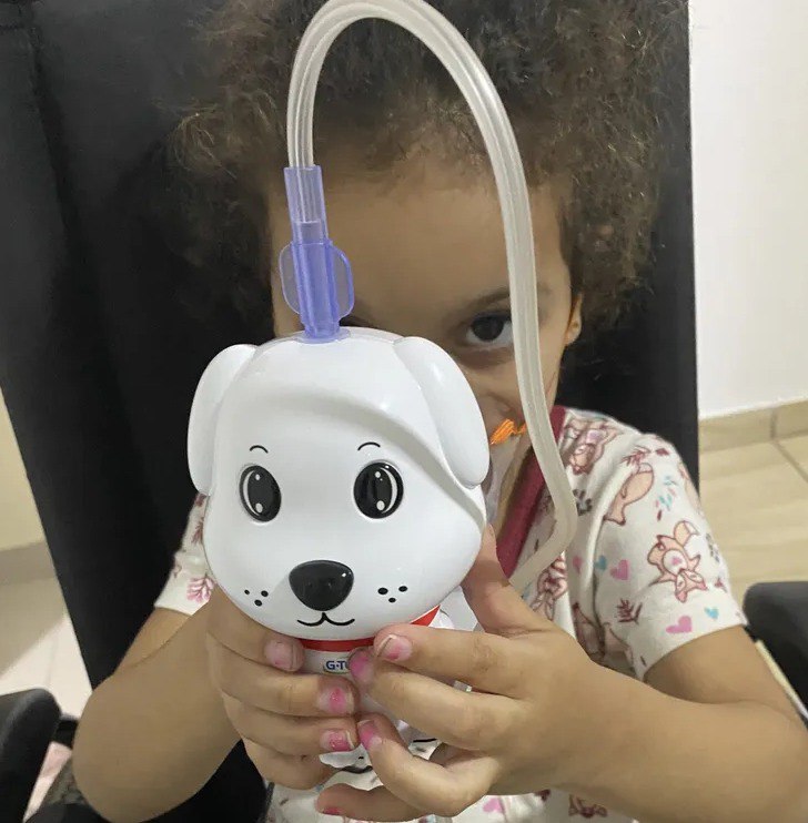 Inalador Nebulizador Superflow Plus Dcdog G-tech Cor Branco - Bivolt