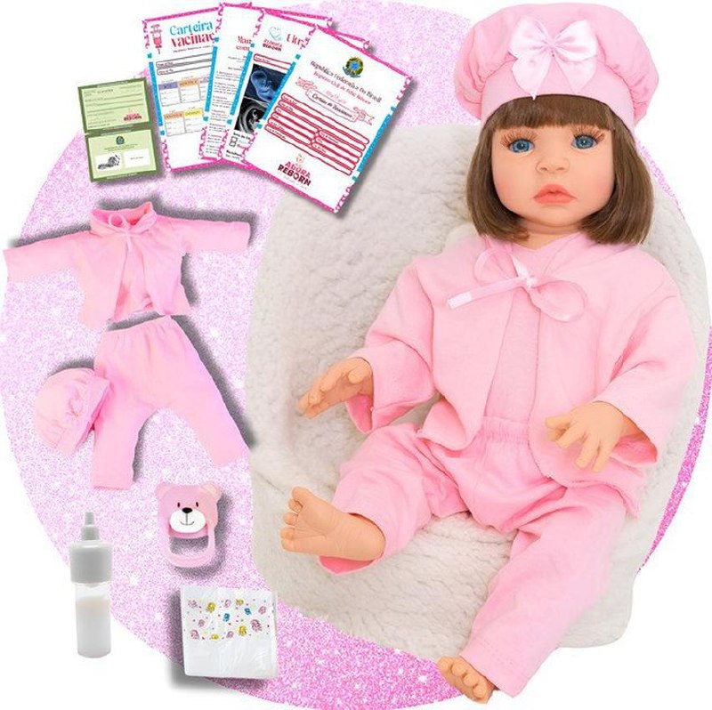 Boneca Bebe Reborn Original Barata Realista + 10 Itens