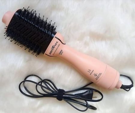 Escova Secadora De Cabelos Britânia Bec07r Soft 4 Em 1 1300w Cabo Giratório Rosa