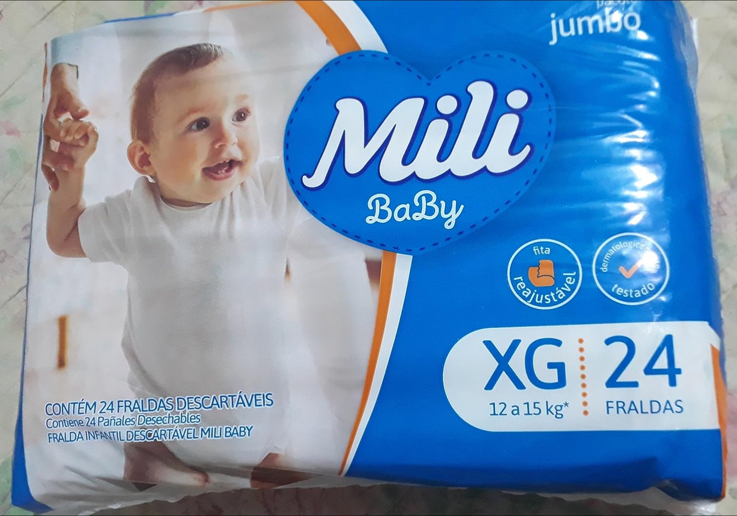 Pacote de Fralda Mili Ultra Seca Jumbo Tam. Xg - 24 unidades