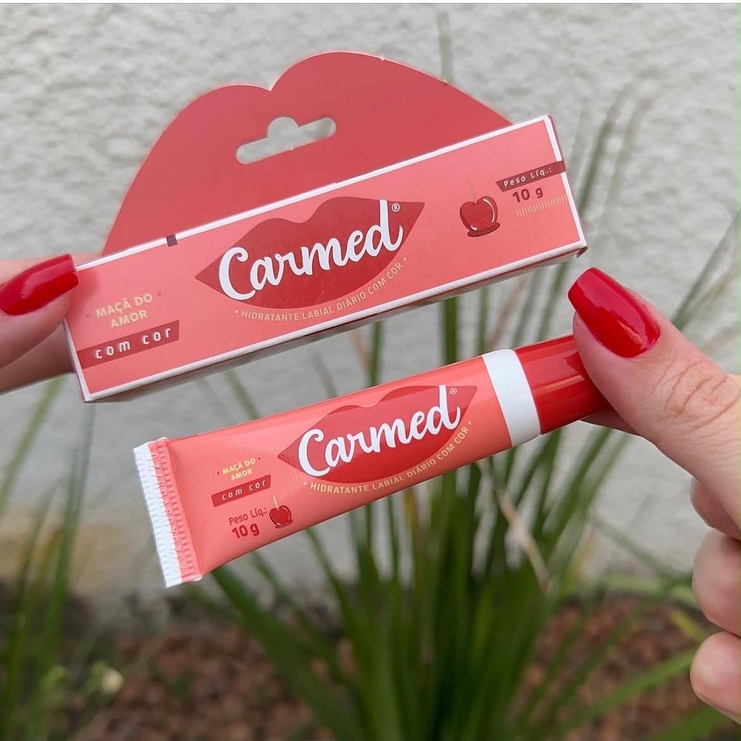 Hidratante Labial Carmed Maçã do Amor com cor 10g