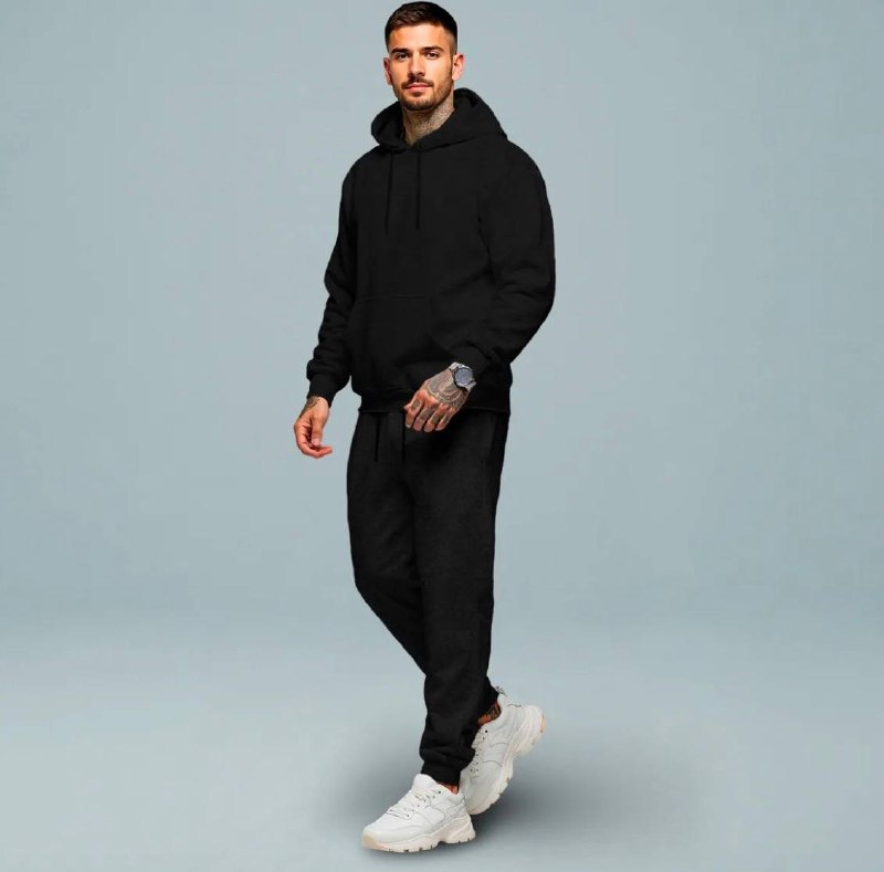 Conjunto Calça E Blusa De Moletom Liso Masculino Unissex