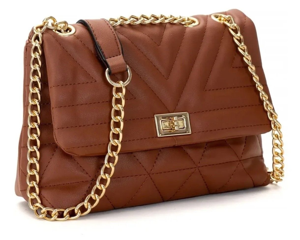 Bolsa de ombro feminina quadrada casual elegante, viagens, festas, compras