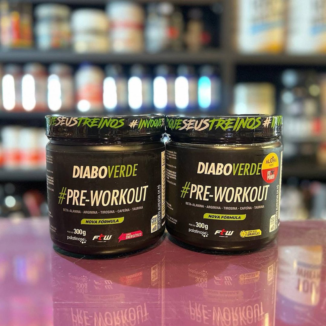 Pré Treino Pre Workout DIABO VERDE Pote 300g FTW